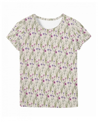 Jersey | THEO Blumen | Lila Weiß